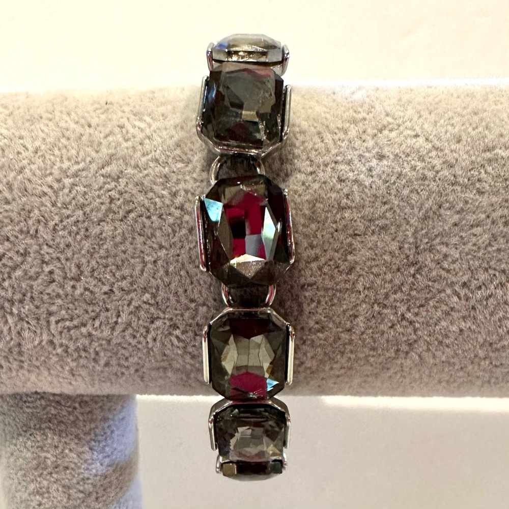 Loft Bracelet, Silver Tone W/ Rectangular Acrylic… - image 5